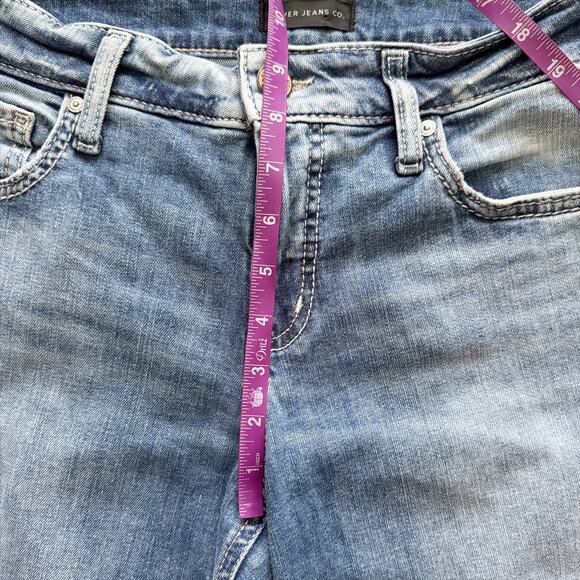 Silver Jeans Women’s Size 28 28x30 Blue Boyfriend ankle mid rise 1228 - Picture 8 of 12